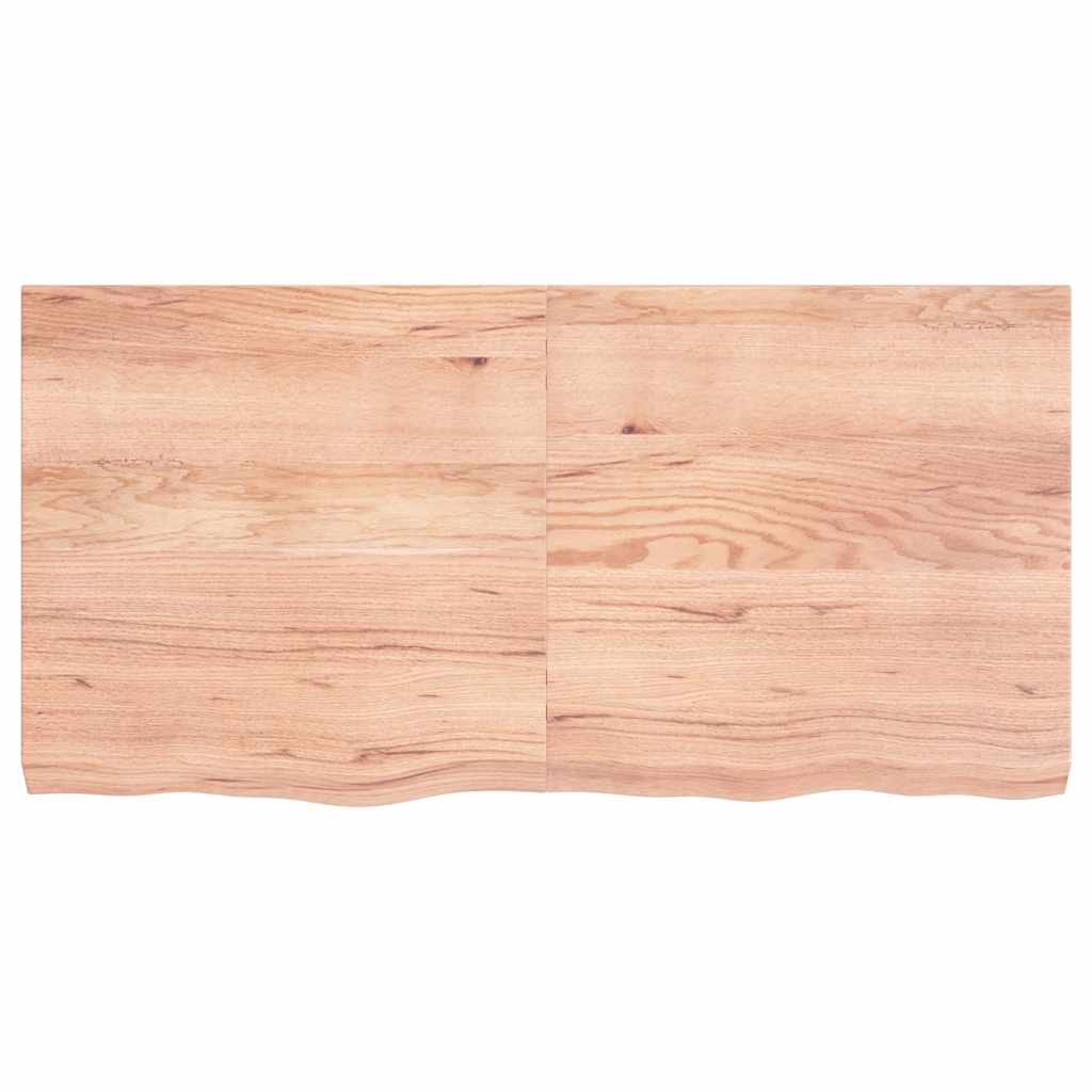 Tafelblad 120x60x(2-6)cm behandeld massief eikenhout lichtbruin is nu te koop bij PeponiXL, paradijselijk wonen!