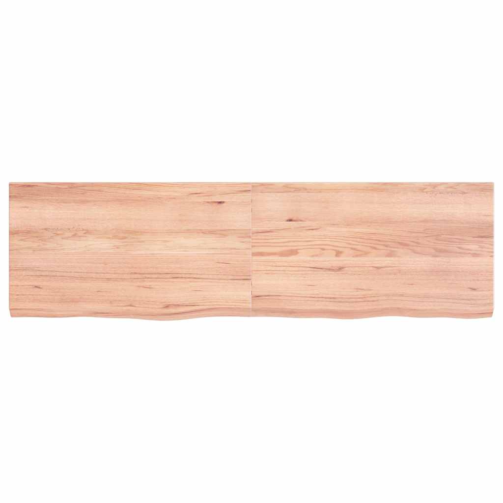 Tafelblad 140x40x(2-4)cm behandeld massief eikenhout lichtbruin is nu te koop bij PeponiXL, paradijselijk wonen!
