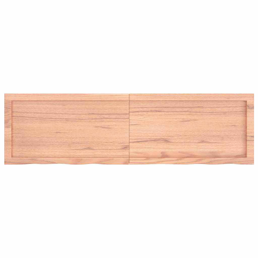 Tafelblad 140x40x(2-4)cm behandeld massief eikenhout lichtbruin is nu te koop bij PeponiXL, paradijselijk wonen!