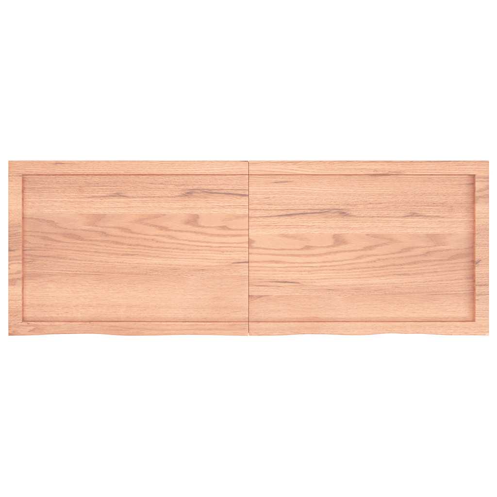 Tafelblad 140x50x(2-4)cm behandeld massief eikenhout lichtbruin is nu te koop bij PeponiXL, paradijselijk wonen!
