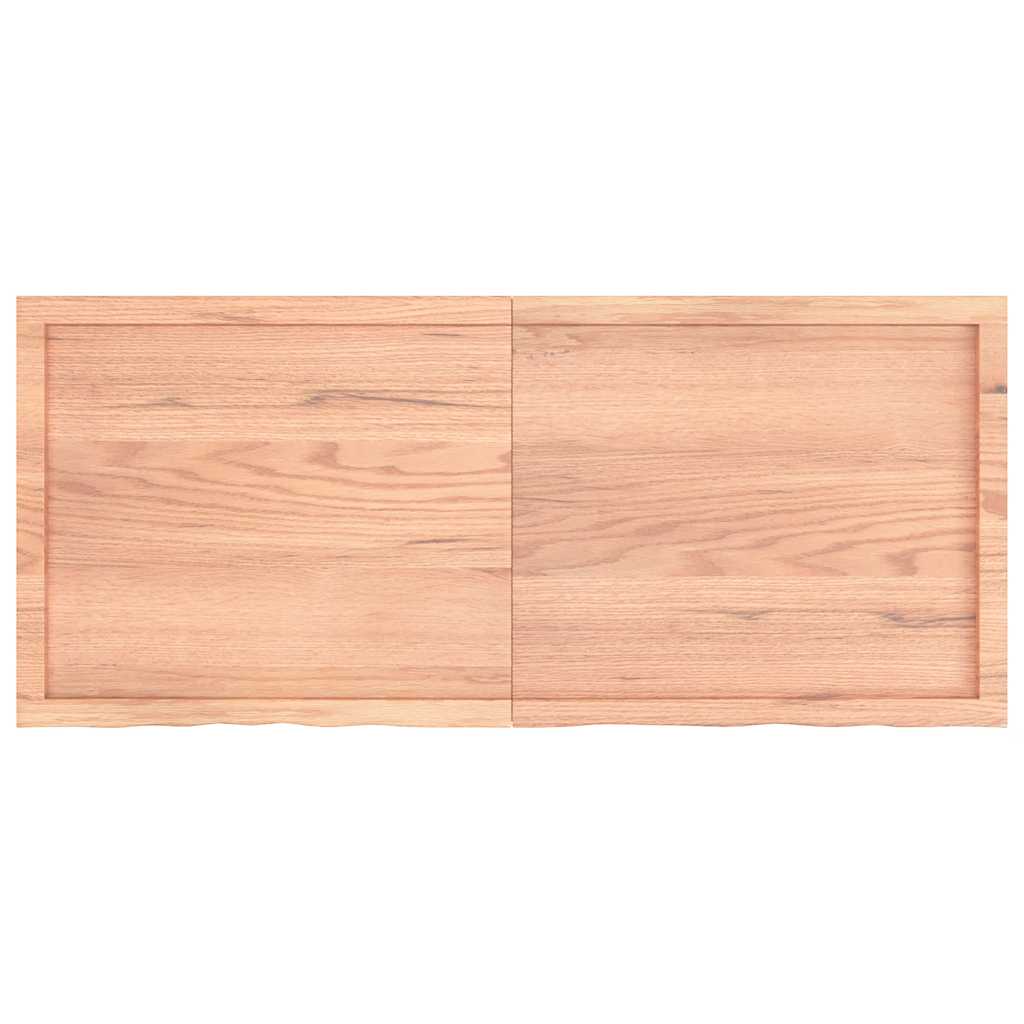 Tafelblad 140x60x(2-4)cm behandeld massief eikenhout lichtbruin is nu te koop bij PeponiXL, paradijselijk wonen!