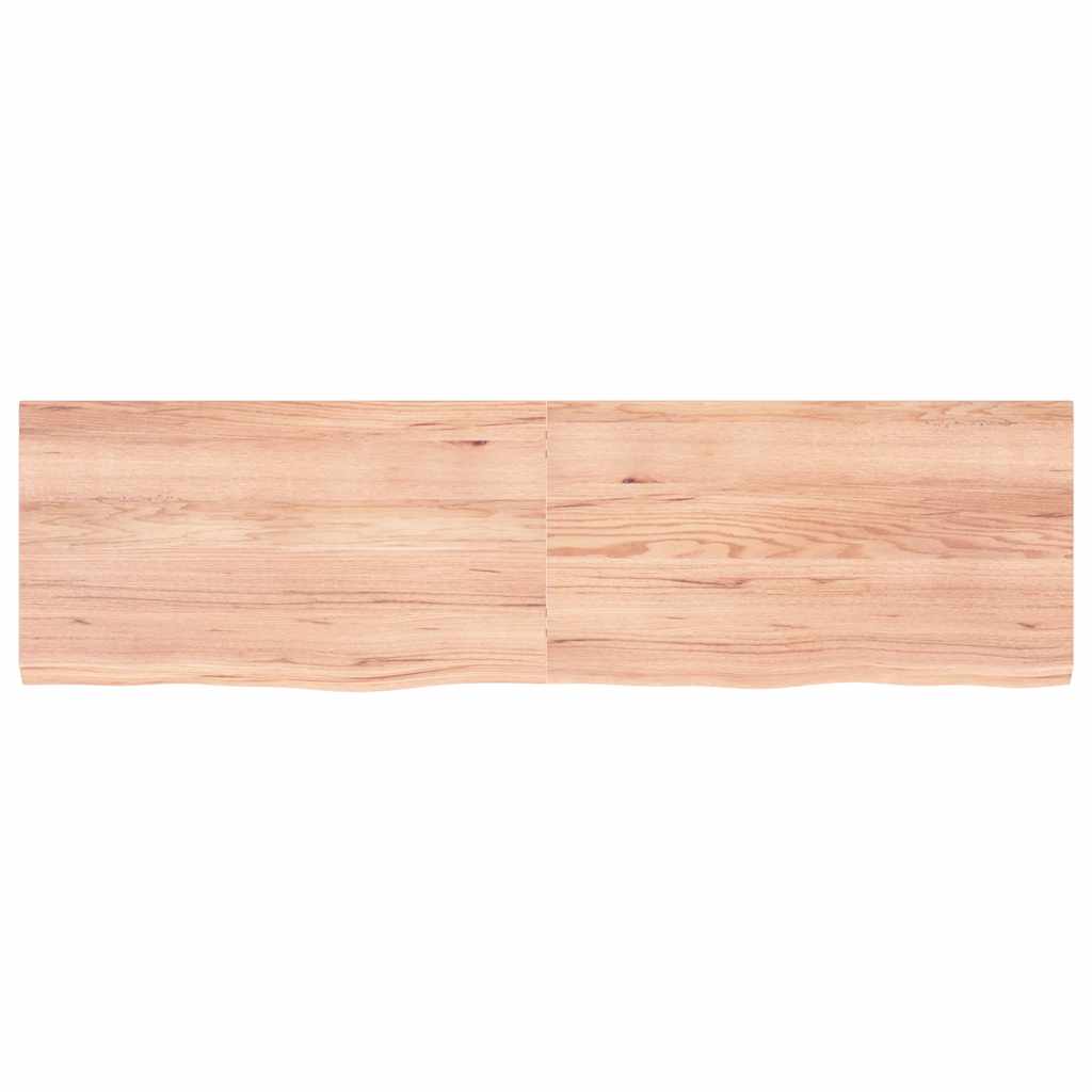 Tafelblad 180x50x(2-4)cm behandeld massief eikenhout lichtbruin is nu te koop bij PeponiXL, paradijselijk wonen!