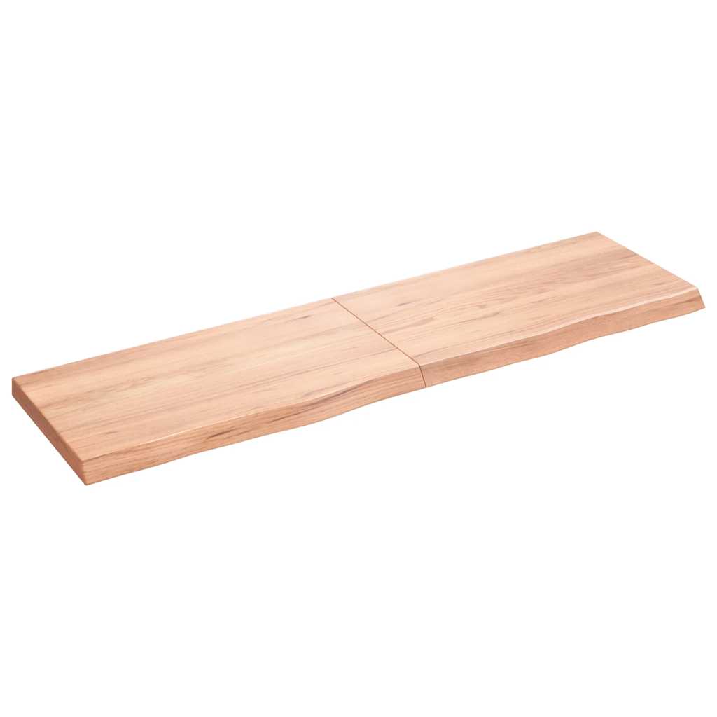 Tafelblad 180x50x(2-6)cm behandeld massief eikenhout lichtbruin is nu te koop bij PeponiXL, paradijselijk wonen!