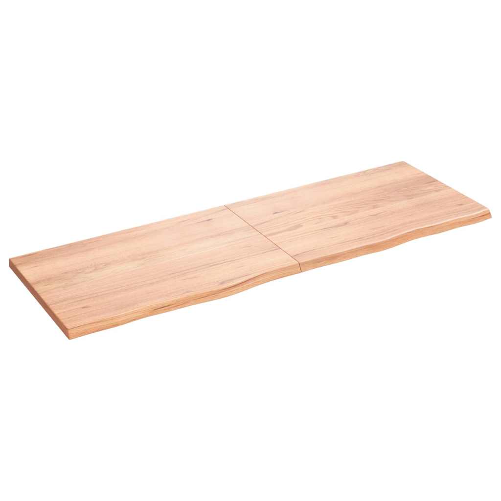 Tafelblad 180x60x(2-4)cm behandeld massief eikenhout lichtbruin is nu te koop bij PeponiXL, paradijselijk wonen!