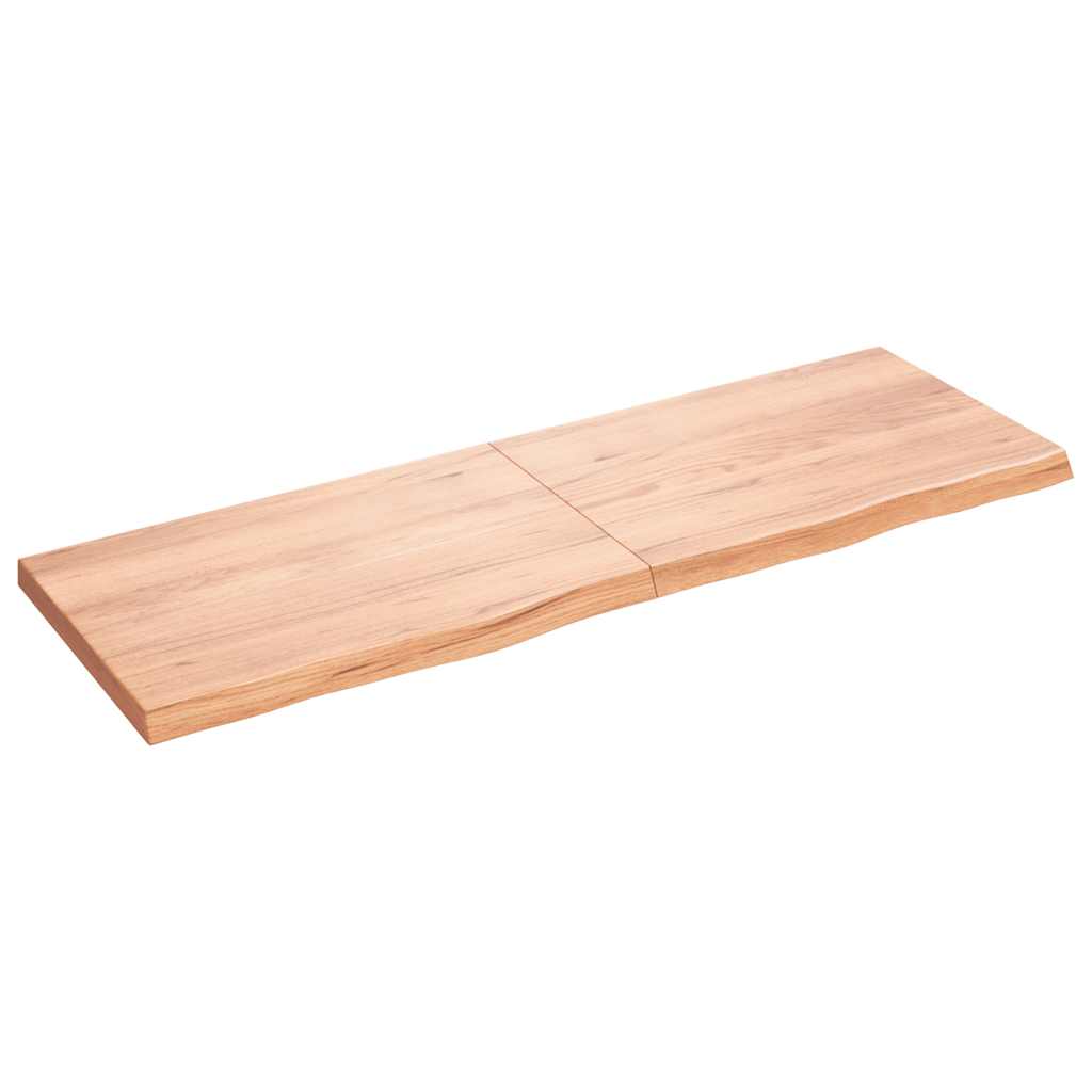 Tafelblad 180x60x(2-6)cm behandeld massief eikenhout lichtbruin is nu te koop bij PeponiXL, paradijselijk wonen!