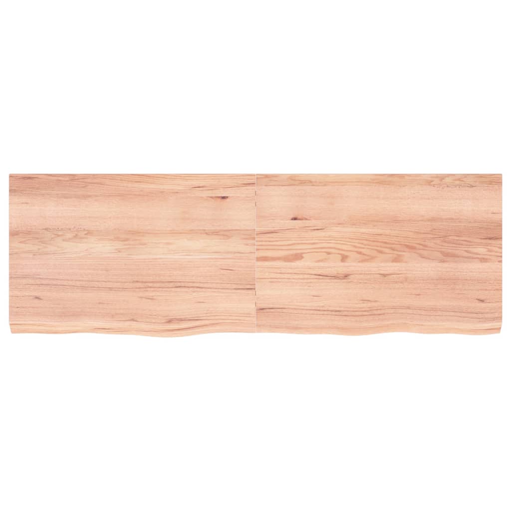 Tafelblad 180x60x(2-6)cm behandeld massief eikenhout lichtbruin is nu te koop bij PeponiXL, paradijselijk wonen!