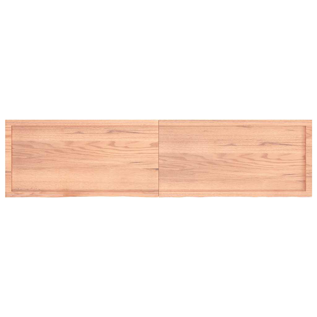 Tafelblad 200x50x(2-4)cm behandeld massief eikenhout lichtbruin is nu te koop bij PeponiXL, paradijselijk wonen!
