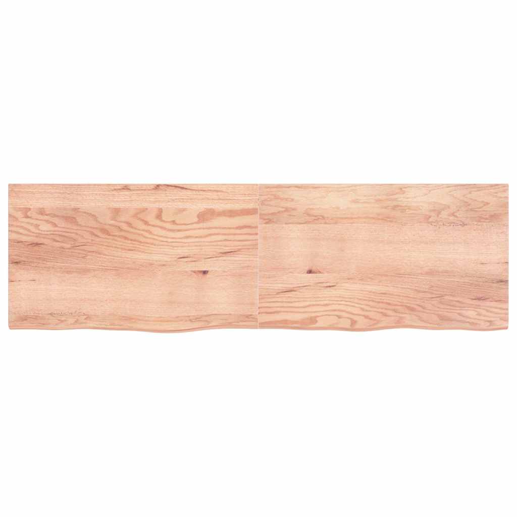 Tafelblad 200x60x(2-4)cm behandeld massief eikenhout lichtbruin is nu te koop bij PeponiXL, paradijselijk wonen!