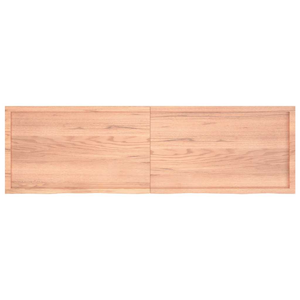 Tafelblad 200x60x(2-4)cm behandeld massief eikenhout lichtbruin is nu te koop bij PeponiXL, paradijselijk wonen!