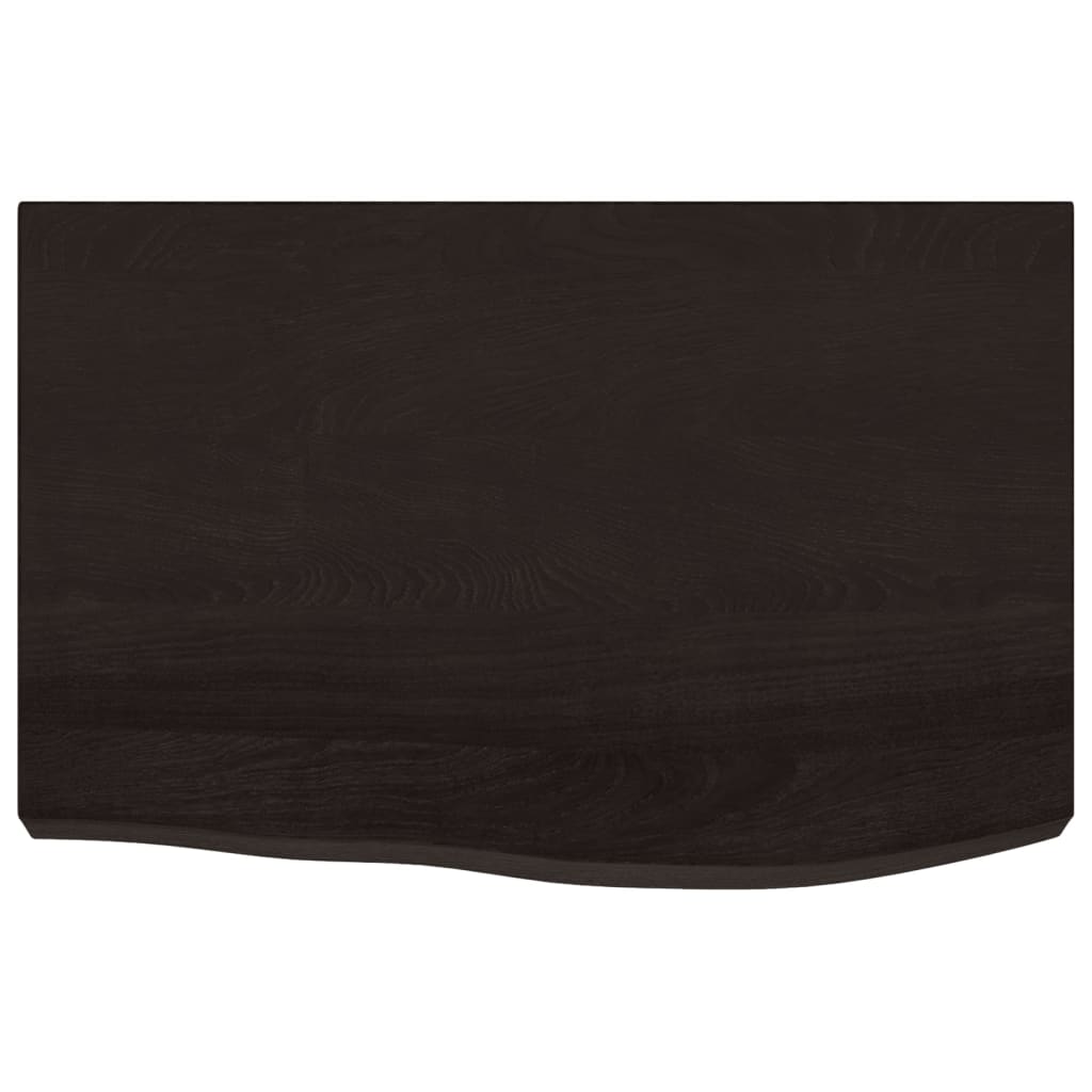 Tafelblad 60x40x(2-6)cm behandeld massief eikenhout donkerbruin is nu te koop bij PeponiXL, paradijselijk wonen!