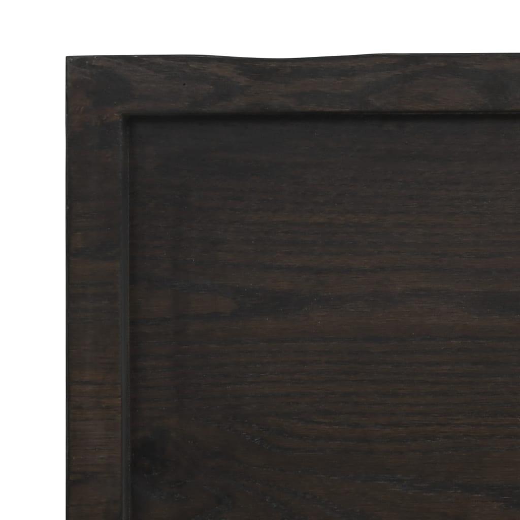 Tafelblad 100x50x(2-6)cm behandeld eikenhout donkerbruin is nu te koop bij PeponiXL, paradijselijk wonen!