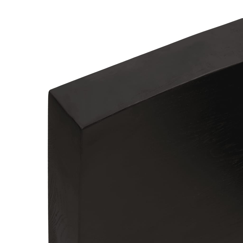Tafelblad 100x50x(2-6)cm behandeld eikenhout donkerbruin is nu te koop bij PeponiXL, paradijselijk wonen!