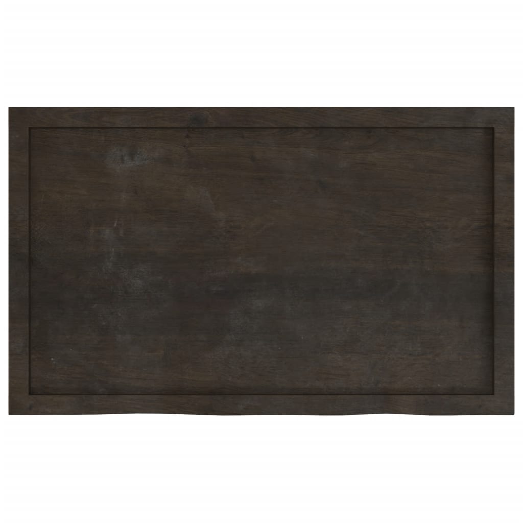 Tafelblad 100x60x(2-4)cm behandeld eikenhout donkerbruin is nu te koop bij PeponiXL, paradijselijk wonen!