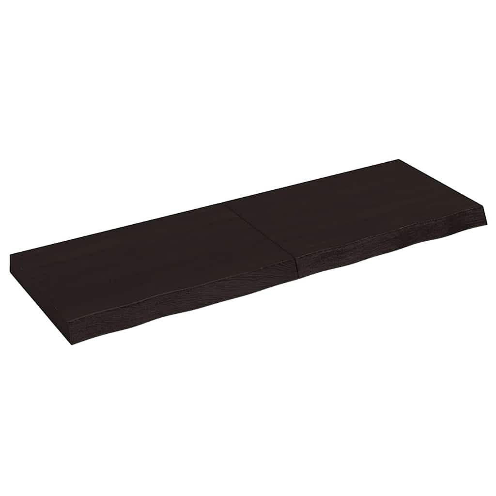 Tafelblad 120x40x(2-6)cm behandeld eikenhout donkerbruin is nu te koop bij PeponiXL, paradijselijk wonen!