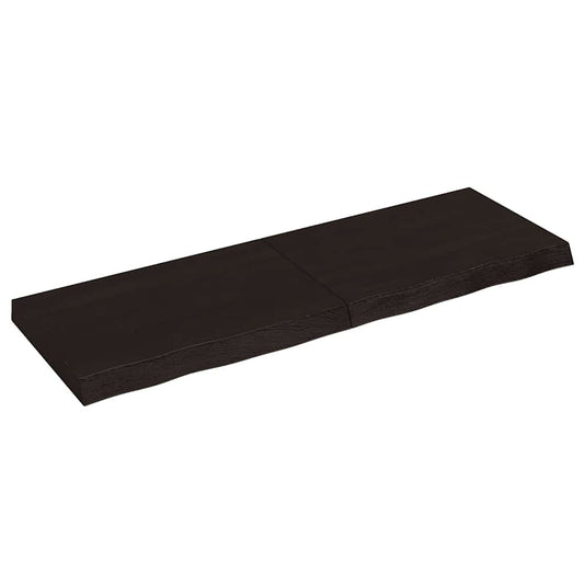 Tafelblad 120x40x(2-6)cm behandeld eikenhout donkerbruin is nu te koop bij PeponiXL, paradijselijk wonen!