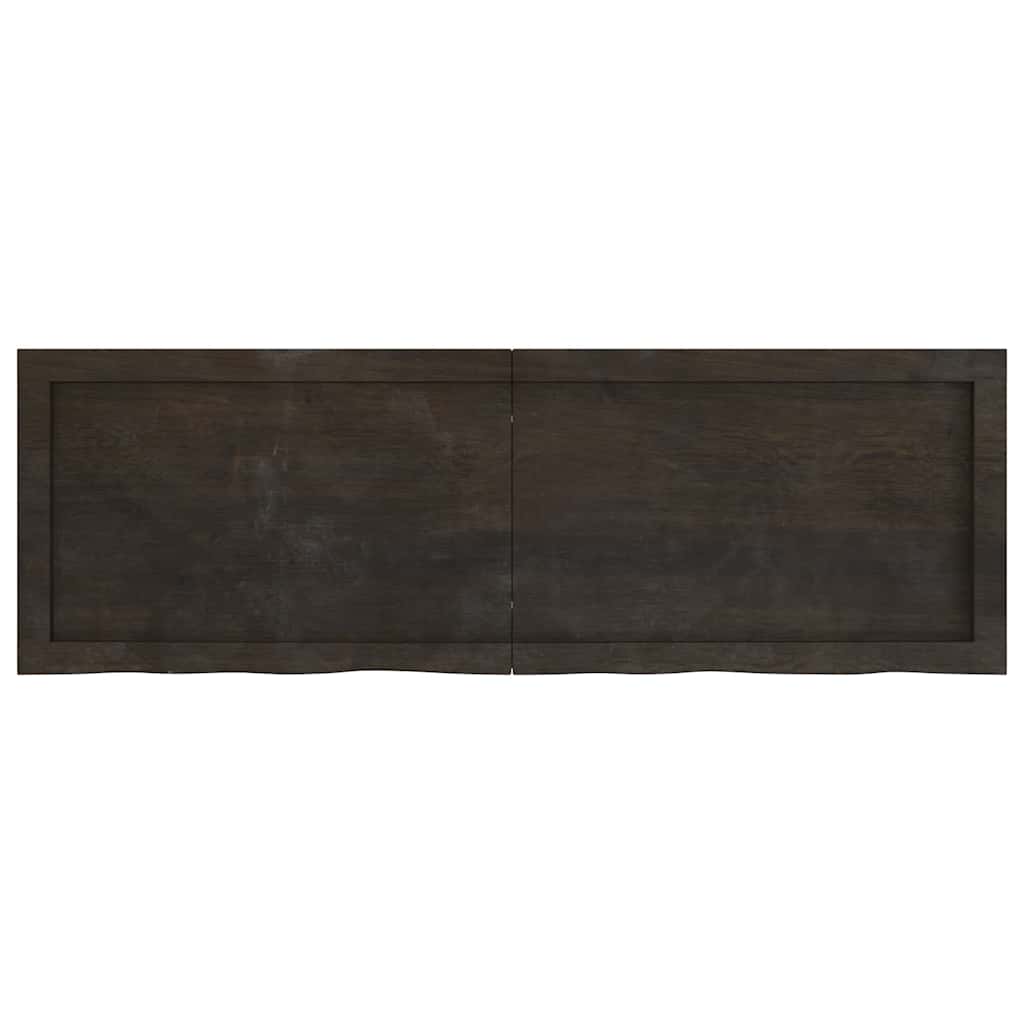Tafelblad 120x40x(2-6)cm behandeld eikenhout donkerbruin is nu te koop bij PeponiXL, paradijselijk wonen!