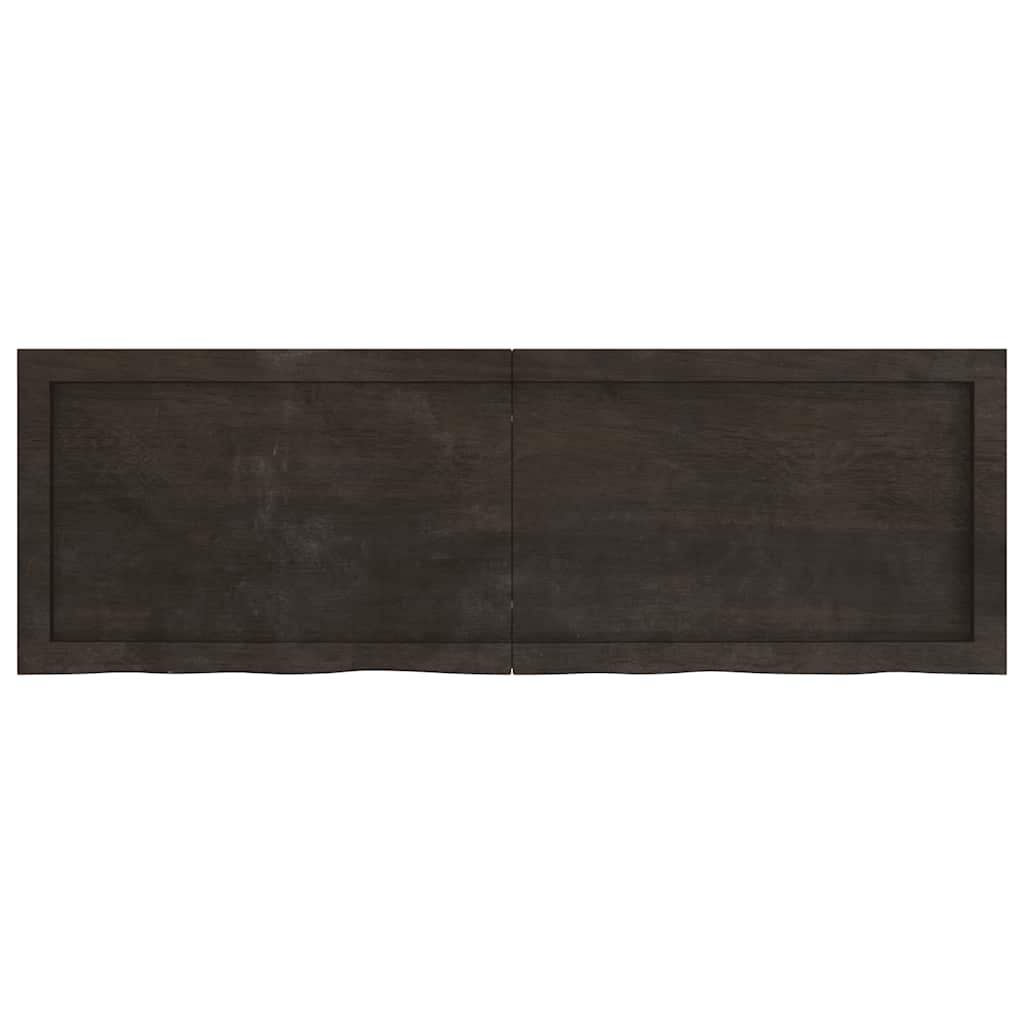 Tafelblad 120x40x(2-6)cm behandeld eikenhout donkerbruin is nu te koop bij PeponiXL, paradijselijk wonen!