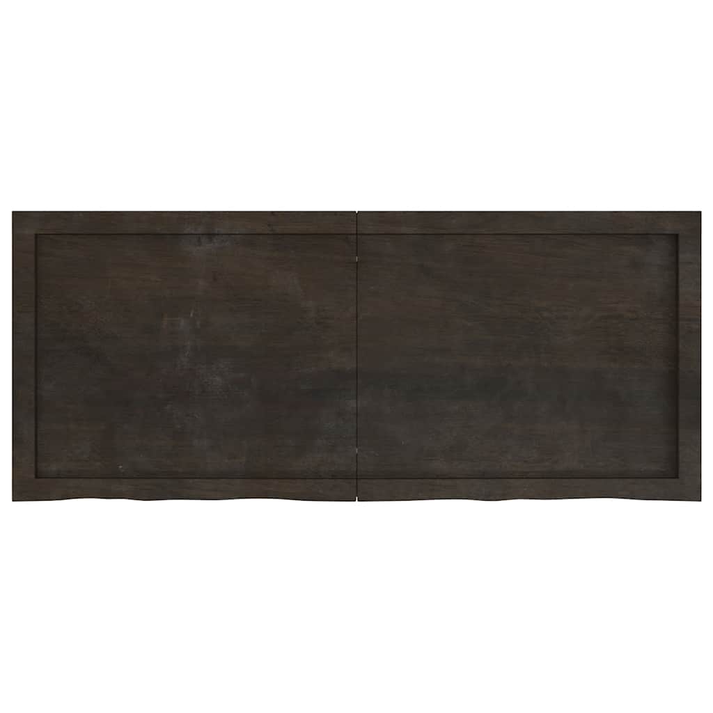 Tafelblad 120x50x(2-4)cm behandeld eikenhout donkerbruin is nu te koop bij PeponiXL, paradijselijk wonen!