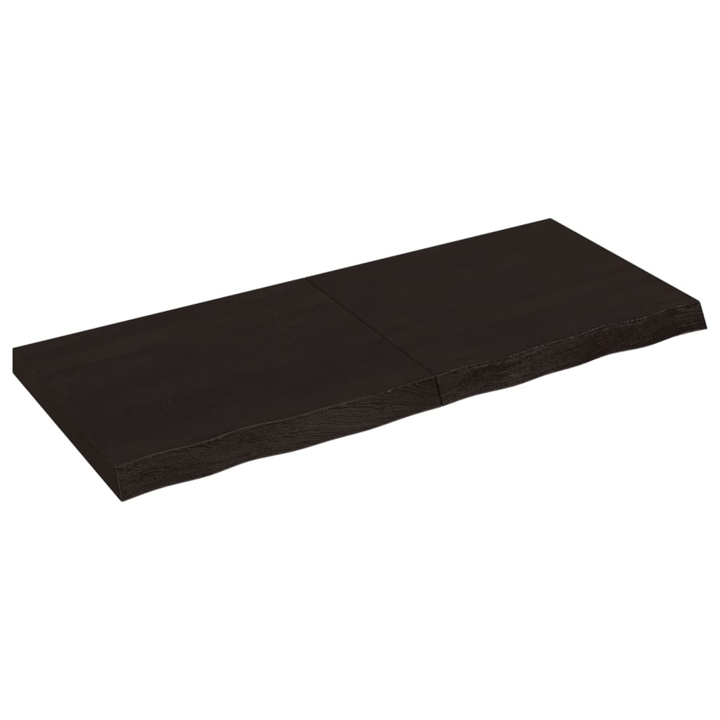 Tafelblad 120x50x(2-6)cm behandeld eikenhout donkerbruin is nu te koop bij PeponiXL, paradijselijk wonen!