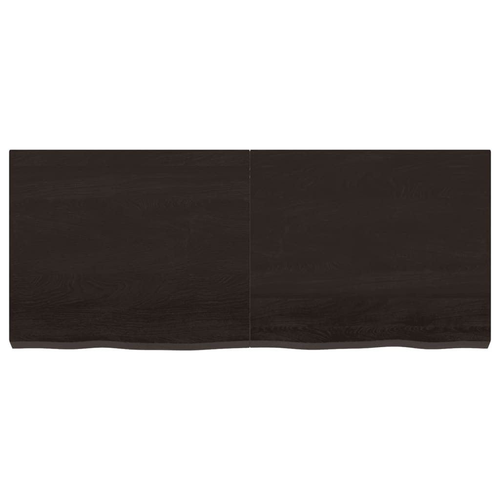 Tafelblad 120x50x(2-6)cm behandeld eikenhout donkerbruin is nu te koop bij PeponiXL, paradijselijk wonen!