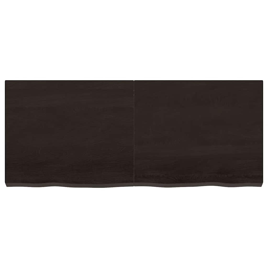 Tafelblad 120x50x(2-6)cm behandeld eikenhout donkerbruin is nu te koop bij PeponiXL, paradijselijk wonen!