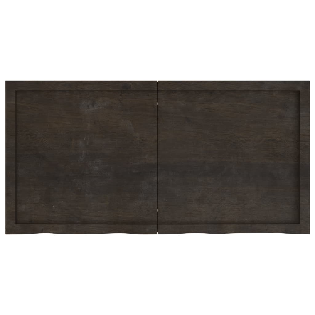 Tafelblad 120x60x(2-6)cm behandeld eikenhout donkerbruin is nu te koop bij PeponiXL, paradijselijk wonen!