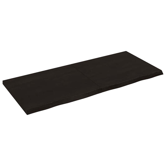Tafelblad 140x60x(2-4)cm behandeld eikenhout donkerbruin is nu te koop bij PeponiXL, paradijselijk wonen!