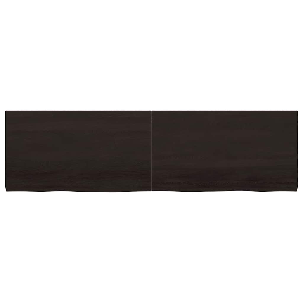 Tafelblad 180x50x(2-4)cm behandeld eikenhout donkerbruin is nu te koop bij PeponiXL, paradijselijk wonen!
