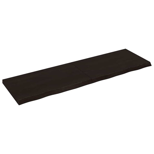 Tafelblad 200x60x(2-6)cm behandeld eikenhout donkerbruin is nu te koop bij PeponiXL, paradijselijk wonen!