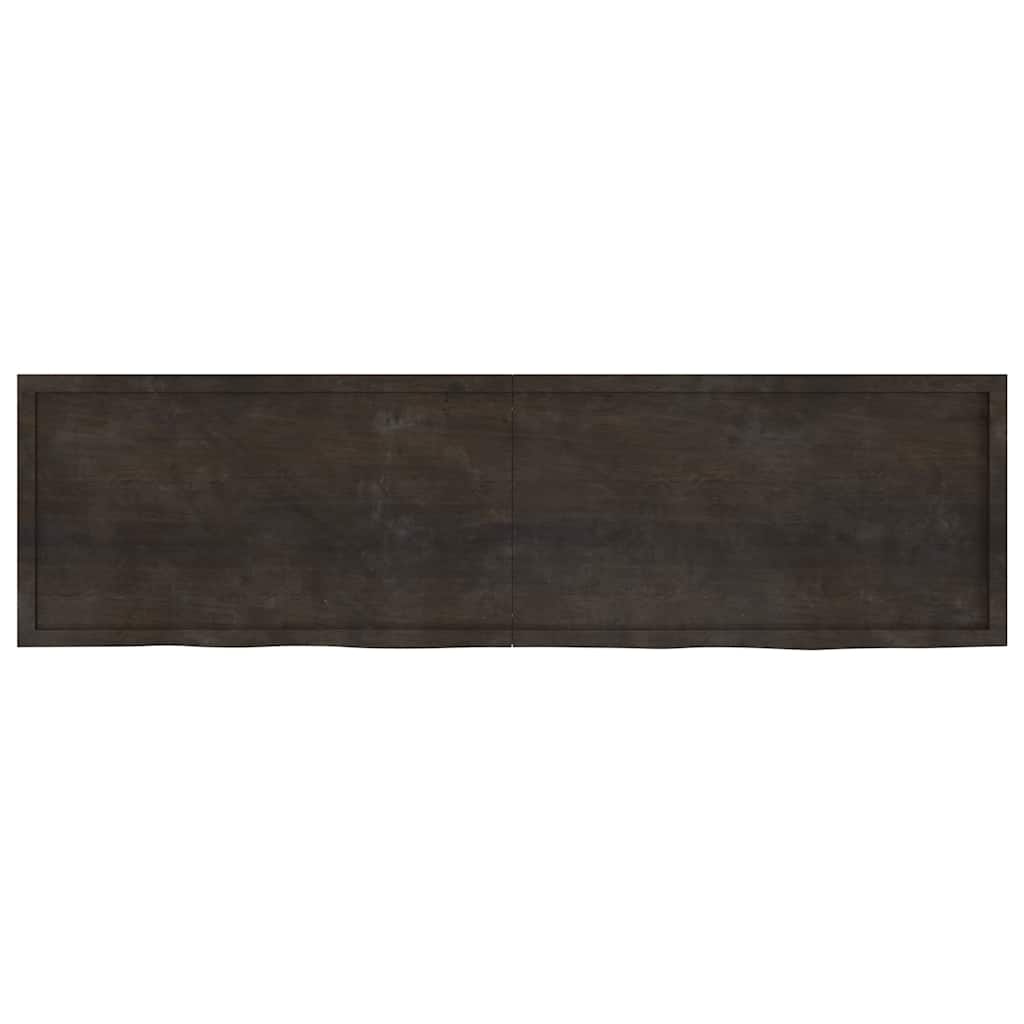 Tafelblad 220x60x(2-4)cm behandeld eikenhout donkerbruin is nu te koop bij PeponiXL, paradijselijk wonen!