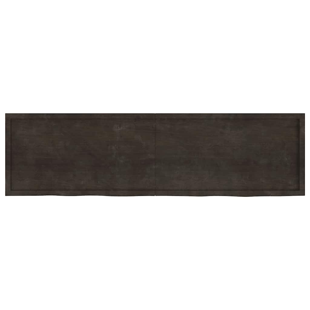 Tafelblad 220x60x(2-4)cm behandeld eikenhout donkerbruin is nu te koop bij PeponiXL, paradijselijk wonen!