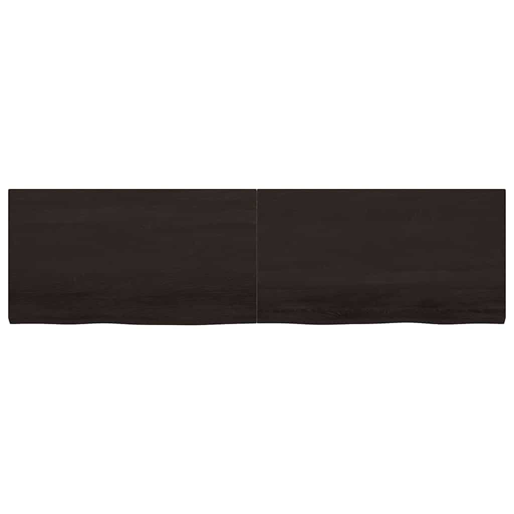 Tafelblad 220x60x(2-4)cm behandeld eikenhout donkerbruin is nu te koop bij PeponiXL, paradijselijk wonen!
