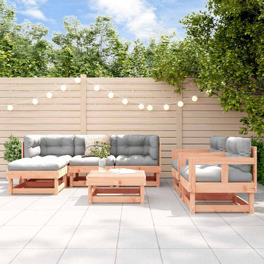 7-delige Loungeset met kussens massief douglashout is nu te koop bij PeponiXL, paradijselijk wonen!