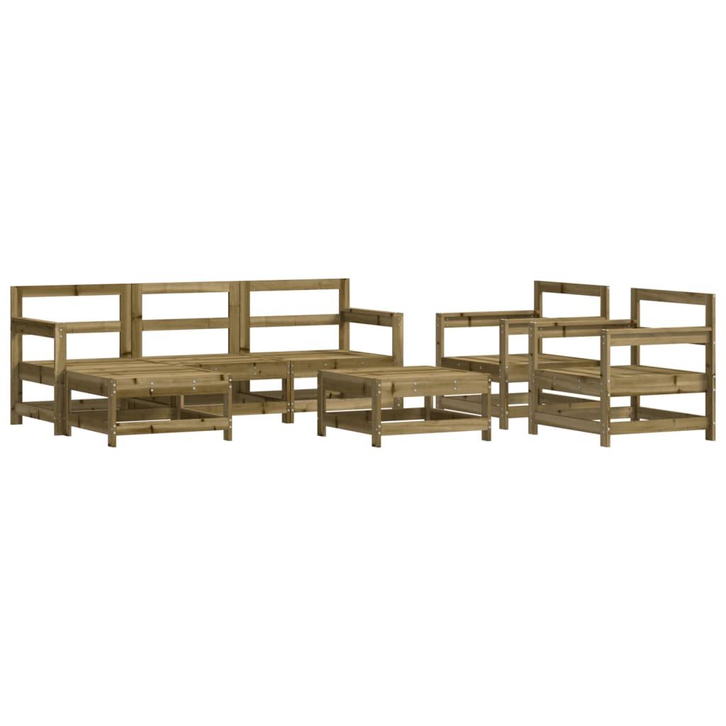 7-delige Loungeset met kussens geïmpregneerd grenenhout is nu te koop bij PeponiXL, paradijselijk wonen!
