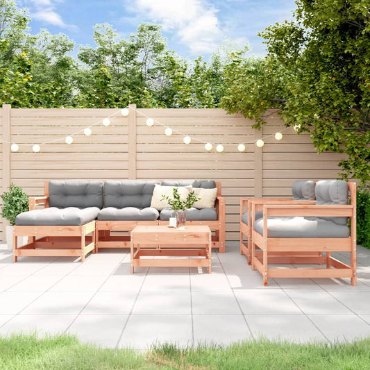 7-delige Loungeset met kussens massief douglashout is nu te koop bij PeponiXL, paradijselijk wonen!