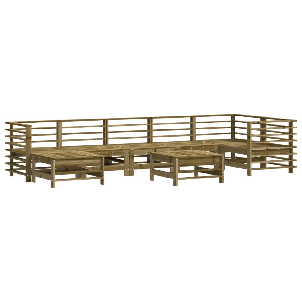 8-delige Loungeset met kussens geïmpregneerd grenenhout is nu te koop bij PeponiXL, paradijselijk wonen!