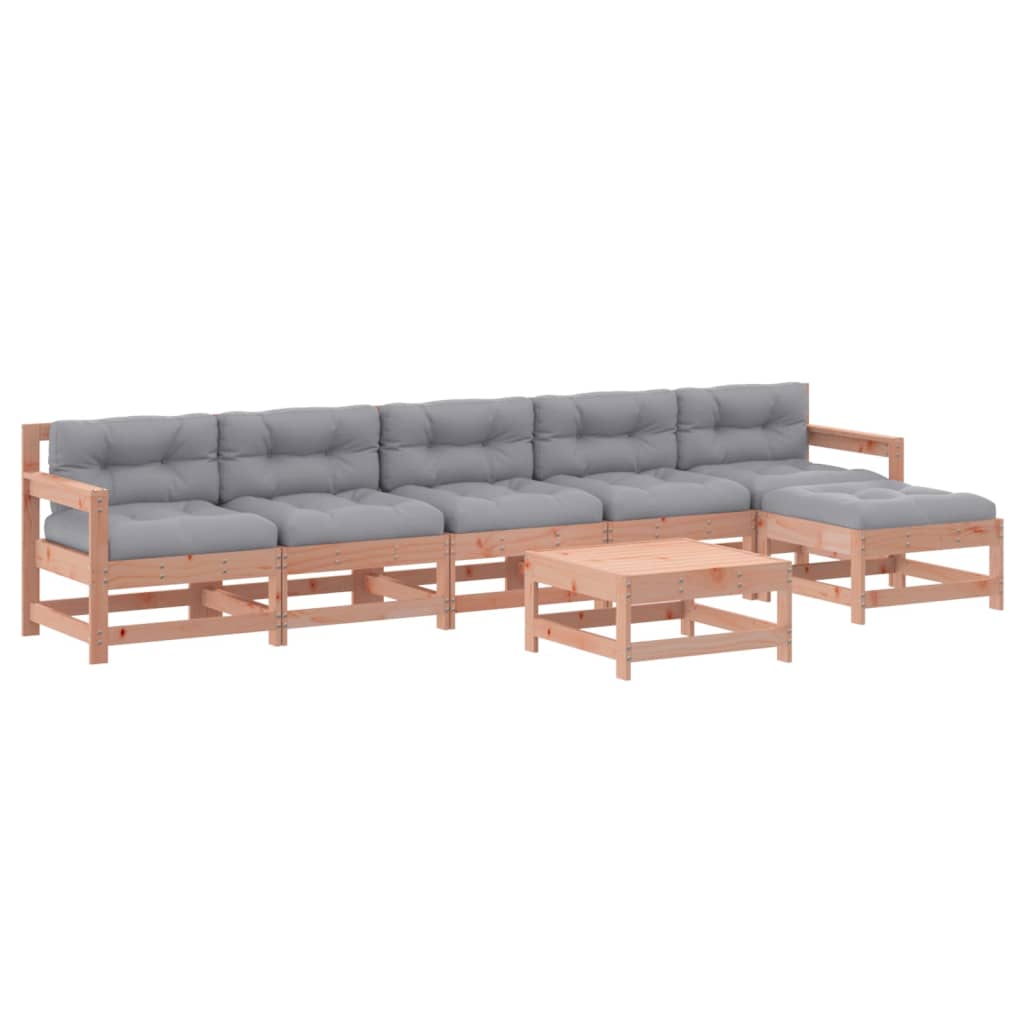 7-delige Loungeset met kussens massief douglashout is nu te koop bij PeponiXL, paradijselijk wonen!
