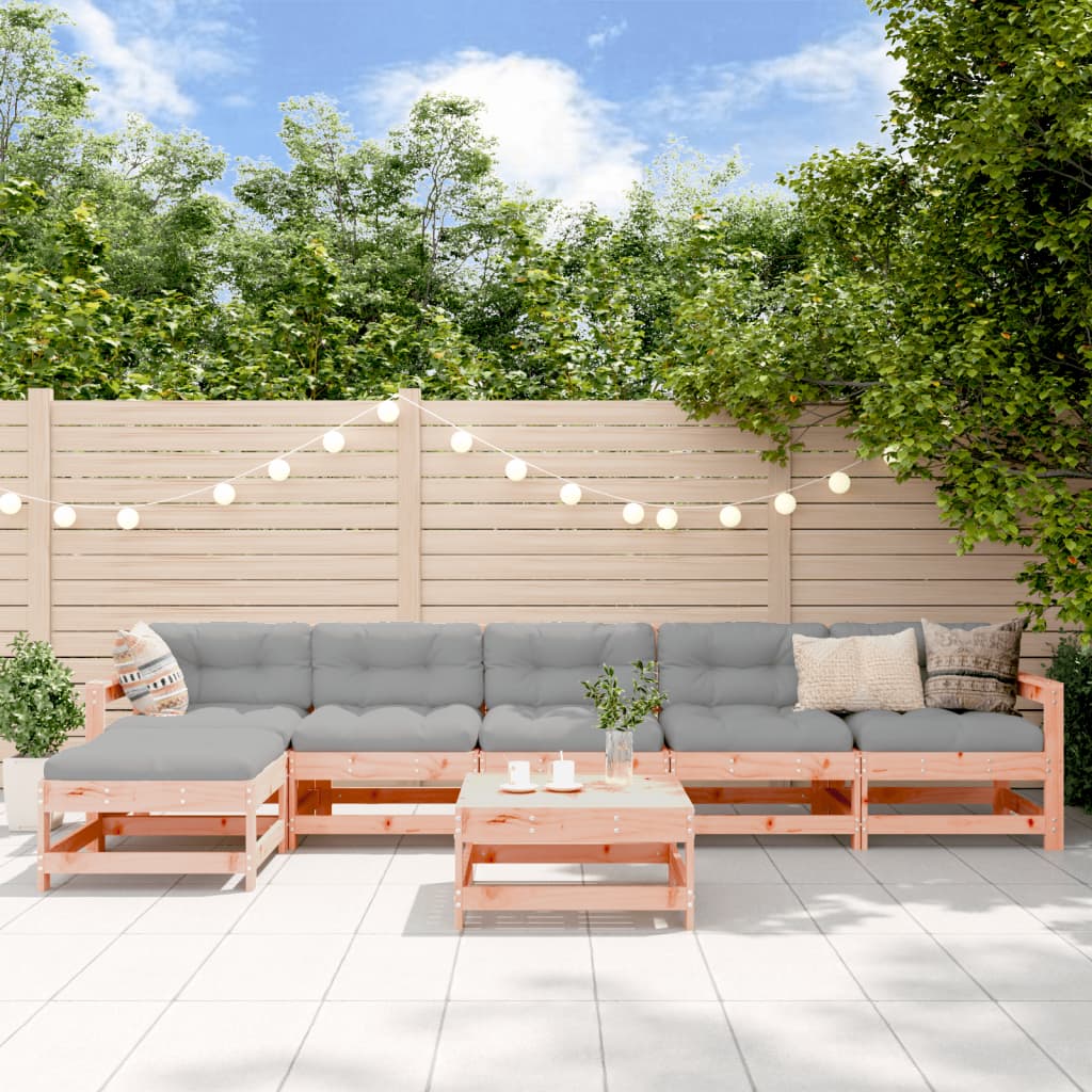 7-delige Loungeset met kussens massief douglashout is nu te koop bij PeponiXL, paradijselijk wonen!