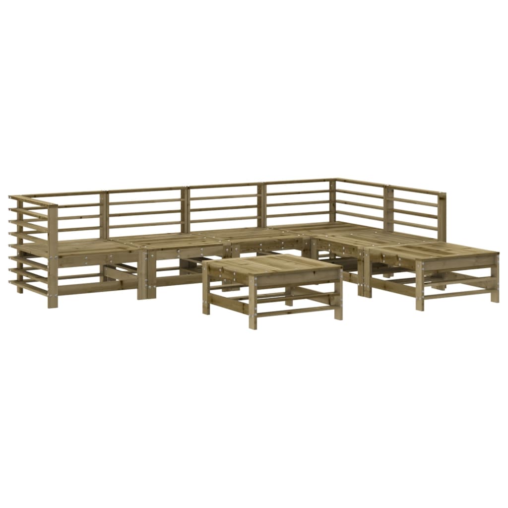 7-delige Loungeset met kussens geïmpregneerd grenenhout is nu te koop bij PeponiXL, paradijselijk wonen!