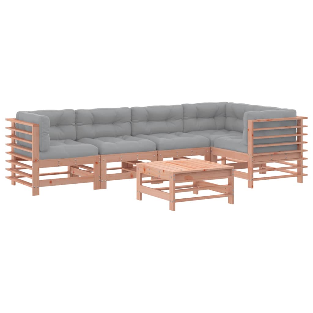 6-delige Loungeset met kussens massief douglashout is nu te koop bij PeponiXL, paradijselijk wonen!