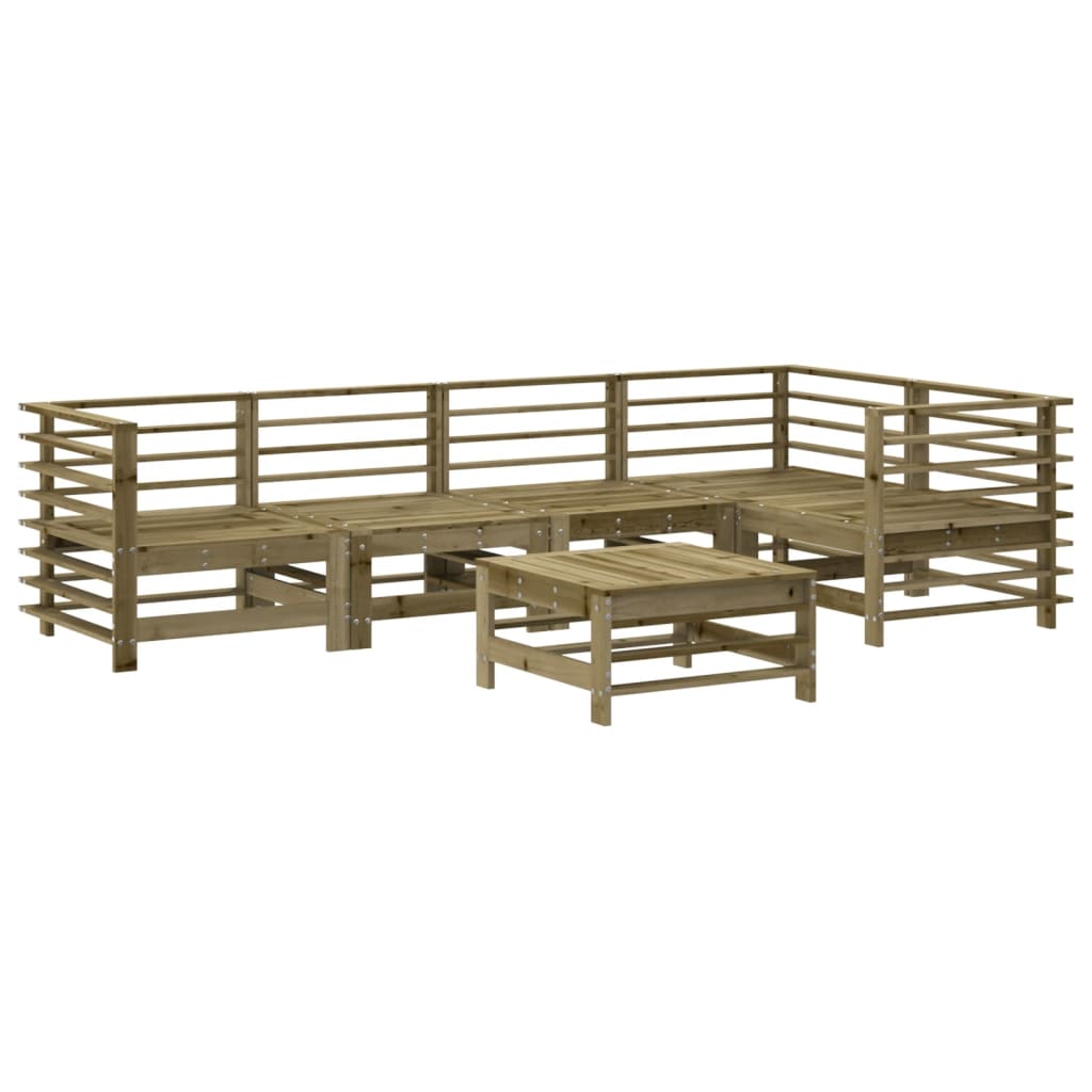 6-delige Loungeset met kussens geïmpregneerd grenenhout is nu te koop bij PeponiXL, paradijselijk wonen!