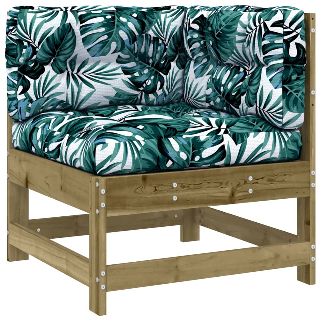 4-delige Loungeset met kussens geïmpregneerd grenenhout is nu te koop bij PeponiXL, paradijselijk wonen!
