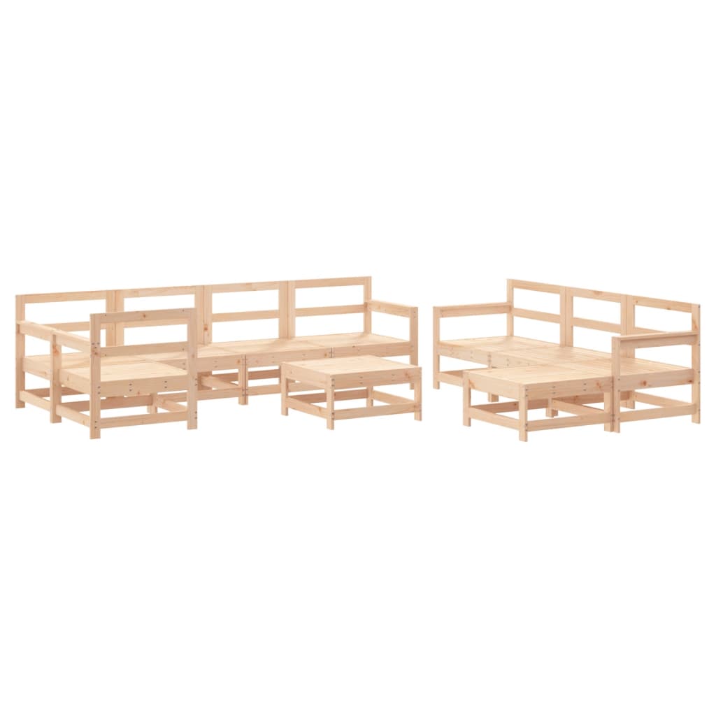 10-delige Loungeset met kussens massief hout is nu te koop bij PeponiXL, paradijselijk wonen!