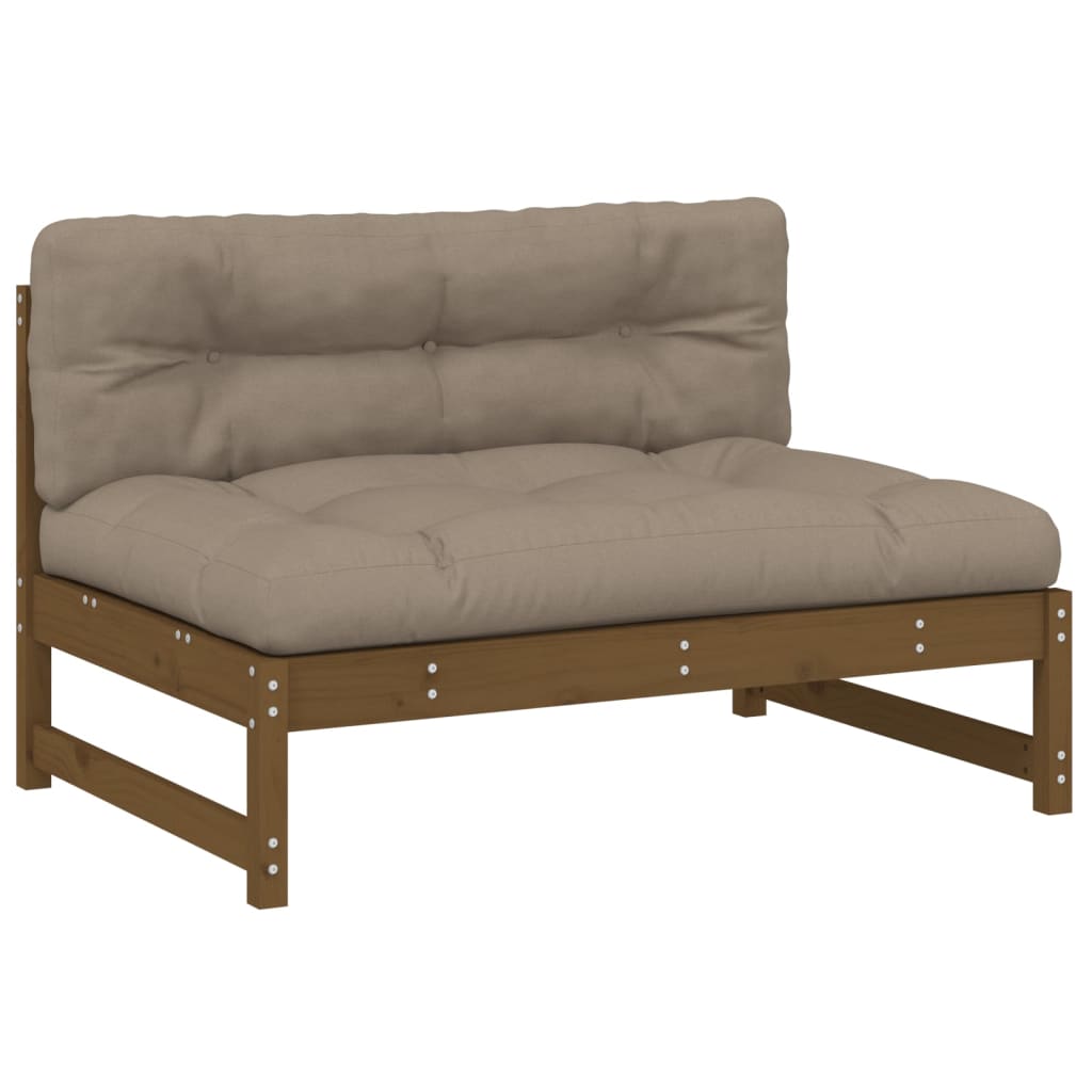 2-delige Loungeset met kussens massief hout honingbruin is nu te koop bij PeponiXL, paradijselijk wonen!