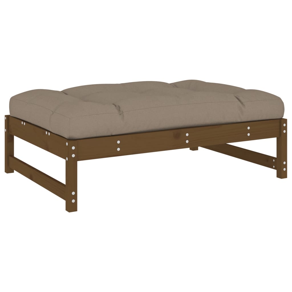2-delige Loungeset met kussens massief hout honingbruin is nu te koop bij PeponiXL, paradijselijk wonen!