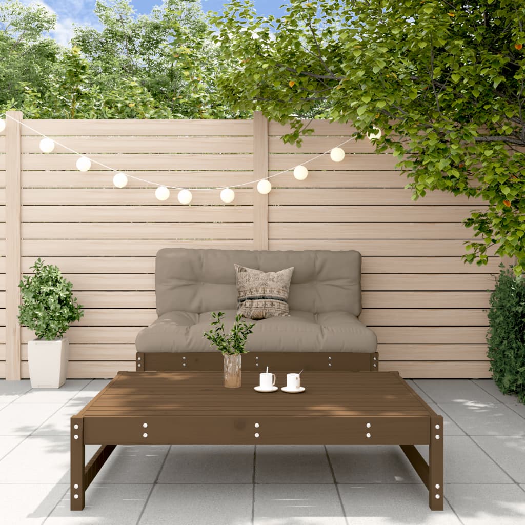 2-delige Loungeset met kussens massief hout honingbruin is nu te koop bij PeponiXL, paradijselijk wonen!