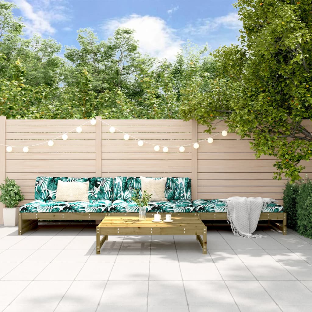 4-delige Loungeset met kussens geïmpregneerd grenenhout is nu te koop bij PeponiXL, paradijselijk wonen!
