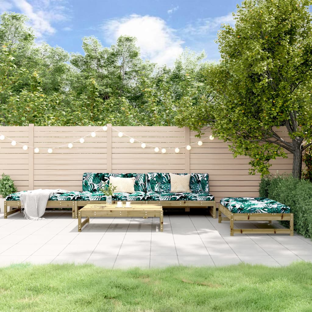 5-delige Loungeset met kussens geïmpregneerd grenenhout is nu te koop bij PeponiXL, paradijselijk wonen!