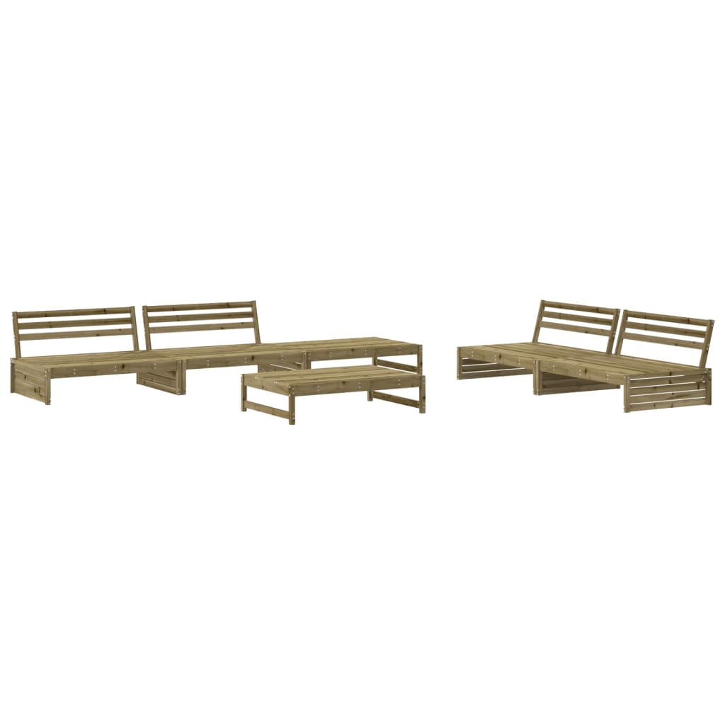 6-delige Loungeset met kussens geïmpregneerd grenenhout is nu te koop bij PeponiXL, paradijselijk wonen!