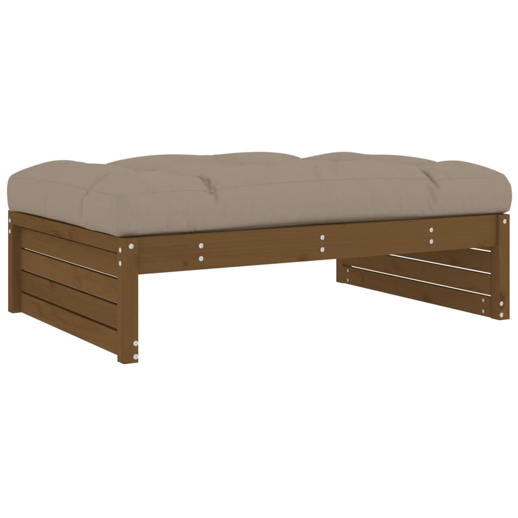 2-delige Loungeset met kussens massief hout honingbruin is nu te koop bij PeponiXL, paradijselijk wonen!